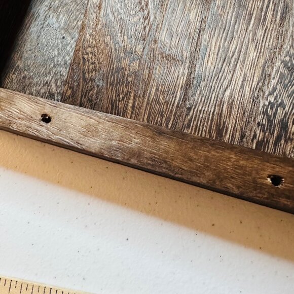 Set Of 2 Rustic Farmhouse Wooden Trays With Handles - Assembly Required - Picture 4 of 11